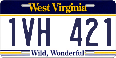 WV license plate 1VH421