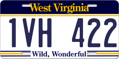 WV license plate 1VH422