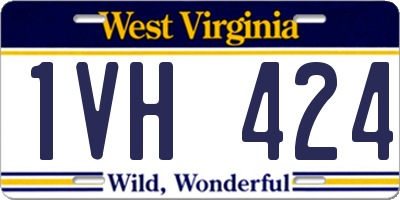 WV license plate 1VH424