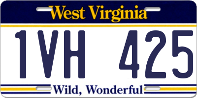 WV license plate 1VH425