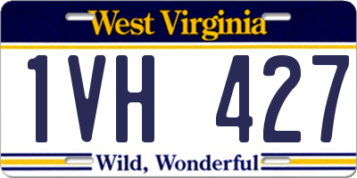 WV license plate 1VH427
