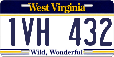 WV license plate 1VH432
