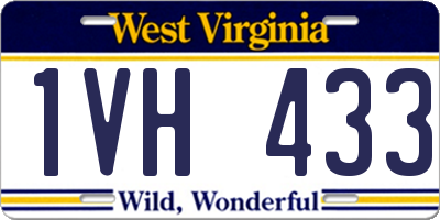 WV license plate 1VH433