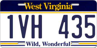 WV license plate 1VH435
