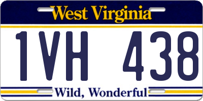 WV license plate 1VH438