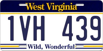 WV license plate 1VH439