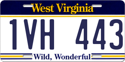 WV license plate 1VH443