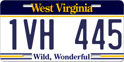 WV license plate 1VH445