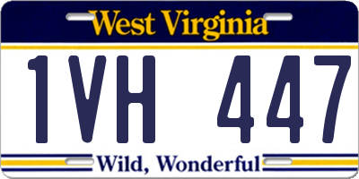 WV license plate 1VH447