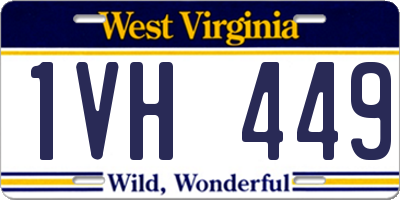 WV license plate 1VH449