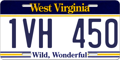WV license plate 1VH450
