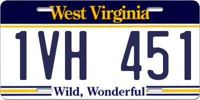 WV license plate 1VH451
