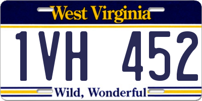 WV license plate 1VH452