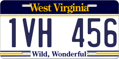 WV license plate 1VH456