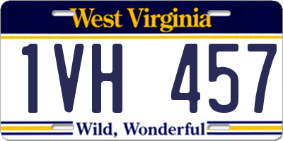 WV license plate 1VH457