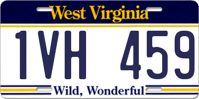 WV license plate 1VH459