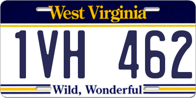 WV license plate 1VH462