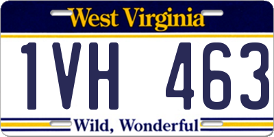 WV license plate 1VH463