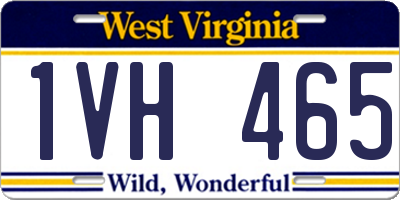 WV license plate 1VH465