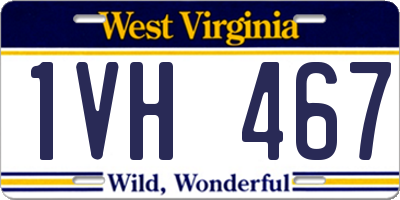 WV license plate 1VH467