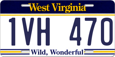 WV license plate 1VH470