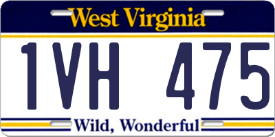 WV license plate 1VH475