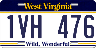 WV license plate 1VH476