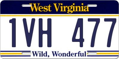 WV license plate 1VH477