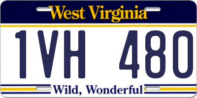 WV license plate 1VH480