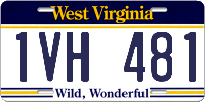 WV license plate 1VH481