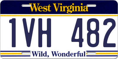 WV license plate 1VH482