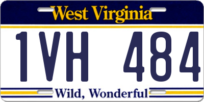 WV license plate 1VH484