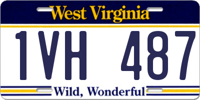 WV license plate 1VH487