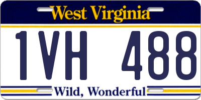 WV license plate 1VH488