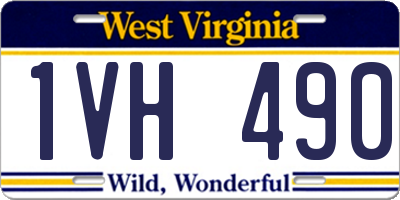 WV license plate 1VH490