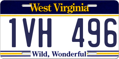 WV license plate 1VH496