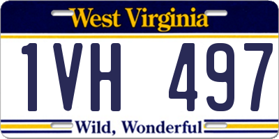 WV license plate 1VH497