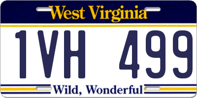 WV license plate 1VH499