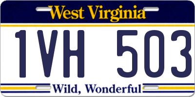 WV license plate 1VH503