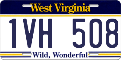WV license plate 1VH508