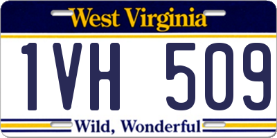 WV license plate 1VH509