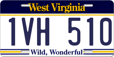 WV license plate 1VH510