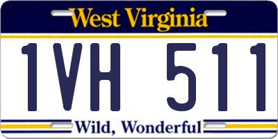 WV license plate 1VH511