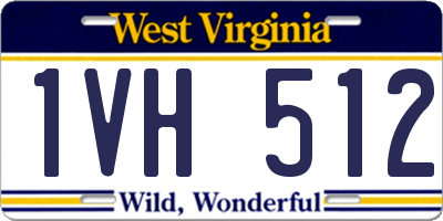 WV license plate 1VH512
