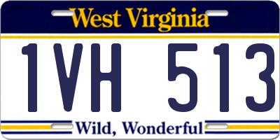 WV license plate 1VH513