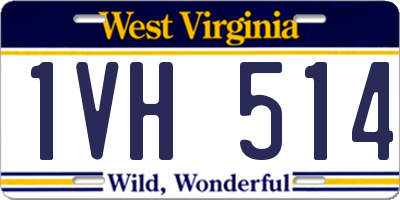 WV license plate 1VH514