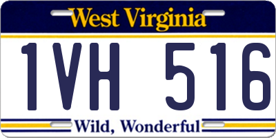 WV license plate 1VH516