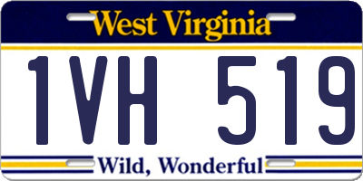 WV license plate 1VH519