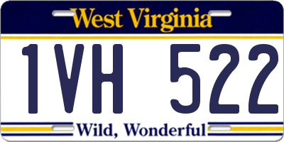 WV license plate 1VH522