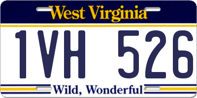 WV license plate 1VH526
